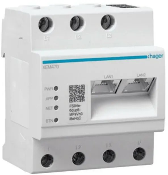 Hager Controller XEM470 Energie Management flow