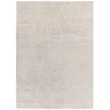 Atticgo Webteppich, Beige, Grau, Textil, Abstrakt, Rechteckig, 160x230 cm, Oeko-Tex® Standard 100, antistatisch, für Fußbodenheizung geeignet, leicht zusammenrollbar, Teppiche & Böden, Teppiche, Moderne Teppiche
