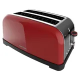 Cecotec Toastin' time 1500, 4 Scheibe(n), Rot, Edelstahl, Tasten, Niveau, Drehregler, 1500 W - Rot