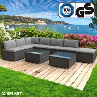 Polyrattan Gartenlounge Set RELAX schwarz