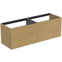 Ideal Standard Conca Waschtisch-Unterschrank T3990Y6 ohne Waschtisch-Platte, 4 Auszüge, 160x50,5x54 cm, Eiche hell