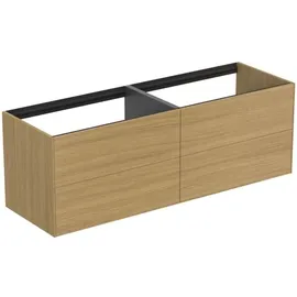 Ideal Standard Conca Waschtisch-Unterschrank T3990Y6 ohne Waschtisch-Platte, 4 Auszüge, 160x50,5x54 cm, Eiche hell