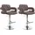 CLP 2er Set Barhocker Dublin Stoff braun