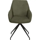 omg design Esszimmerstuhl OMG DESIGN "Tijn", grün (moss, schwarz), B:57cm H:87cm T:66cm, Stühle, Esszimmerstuhl, Drehstuhl, Armlehnenstuhl, pflegeleicht
