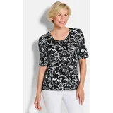 GOLDNER Cityshirt floral Schwarz 22