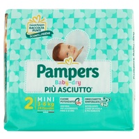 Pampers Baby-Dry 2 3-6 Kg. 24 Stück Windeln Hergestellt IN Italy