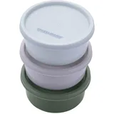 Fackelmann Snacking-Boxen 3er-Set 3,3 x 8 cm grün