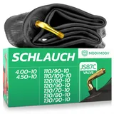 MoovMoov Schlauch für Reifen 110/90-10, 110/100-10, 120/80-10, 120/90-10, 130/70-10, 130/80-10, 130/90-10, 4.00-10 und 4.50-10 - Scooter, Pit Bike und Mini Moto 10 Zoll - Winkelventil