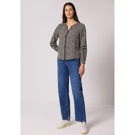 STREET ONE Langarmbluse mit Leoprint Braun 40