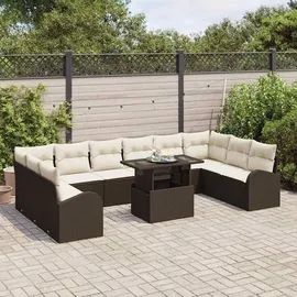 vidaXL Garten-Lounge-Set 11-tlg. braun