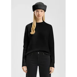 QS Melierter Pullover Schwarz XXL