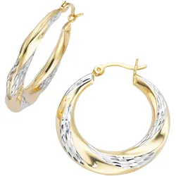 Paar Creolen »Schmuck Geschenk Silber 925 Bicolor«, 91540769-0 gelbgoldfarben-silberfarben