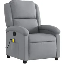 vidaXL Massagesessel Modell 1 Polyester 86,5 x 99,5 x 70 cm Hellgrau mit Fernbedienung