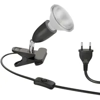 Ledscom.de E27 Klemmleuchte LIK, schwarz inkl. E27 PAR30 LED