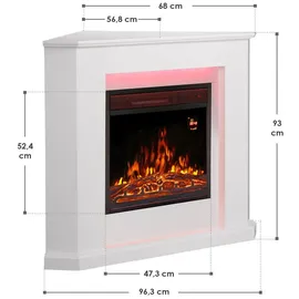 Juskys Eckkamin Weiß