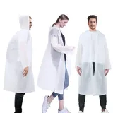 LAMA 3 Stück Regenponcho Wiederverwendbar Regenmantel Unisex Regenbekleidung Regencape Regenjacke Raincoat für Herren Damen Fahrrad Wandern Camping Reisen Angeln Konzert Stadion Festival Transparent - Einheitsgröße