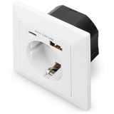 Digitus Sicherheits-Steckdose für Unterputzmontage mit USB Type-C, 1x USB A (DA-70615)