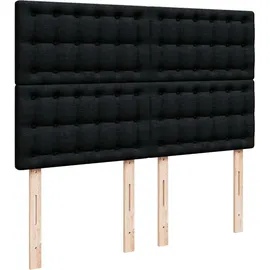vidaXL Boxspringbett mit Matratze Schwarz 140x200 cm Stoff