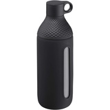WMF Waterkant Trinkflasche Glas 500ml, Borosilikatglas, Trinkflasche mit Schutzhülle, Glasflasche Kohlensäure geeignet, Drehverschluss, auslaufsicher