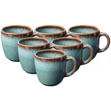 like. by Villeroy & Boch Lave glacé Kaffeeobertasse - 6 Stück - Blau