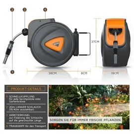 Brandson Wandschlauchbox 20 m schwarz