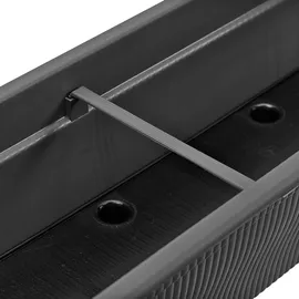 Buri Balkonkasten 100 x 24 x 17 cm Grau