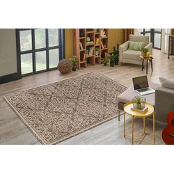 Teppich KAYOOM "Davis 125", beige, B:160cm H:12mm L:230cm, Polyester, Teppiche, edles Design, pflegeleicht, neutrale Farben