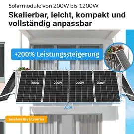 sunshare Ray Lite Basic Kit Balkonkraftwerk – stark, leicht % platzsparend