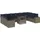 vidaXL Gartensofa-Set 11-tlg. grau Polyrattan