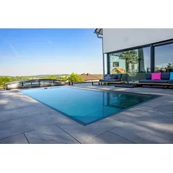 Edelstahlpool mit Skimmer