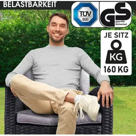 Brast Delight Loungeset schwarz/grau
