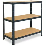 shelfplaza HOME Schwerlastregal 100x40x50 cm in anthrazit mit 3 Böden und 175 kg Traglast pro Boden