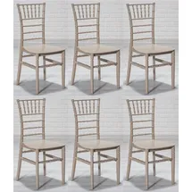 Casa Padrino Designer Acryl Stuhl Set Cappuccino 40 x 46 x H. 92,5 cm - Esszimmerstühle - Acryl Esszimmer Möbel