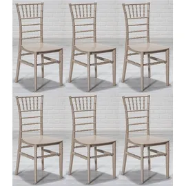 Casa Padrino Designer Acryl Stuhl Set Cappuccino 40 x 46 x H. 92,5 cm - Esszimmerstühle - Acryl Esszimmer Möbel