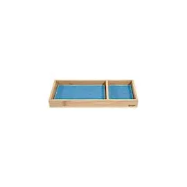 Sigel Schreibtisch-Organizer Eyestyle hellblau/dunkelgrau Bambus 2 Fächer 24,5 x 10,9 x 2,5 cm