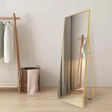 AUFHELLEN 140x50cm Standspiegel mit Gold Metallrahmen Ganzkörperspiegel