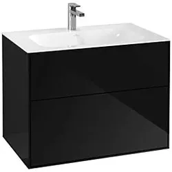 Villeroy und Boch Finion Waschtischunterschrank F01000PH 79,6x59,1x49,8cm, Glossy Black Lacquer