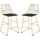 Homcom 2er-Set Barhocker, Bistrohocker mit Fußstütze, Kissen, Gold, 46 x 56 x 95 cm
