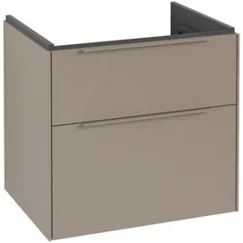Villeroy & Boch Waschbeckenunterschrank 2 Auszüge 62,2 x 57,9 x 47,8 cm Taupe