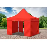 Faltpavillon Faltzelt Pavillon 3x3 Rot Gartenzelt Klappzelt Wasserdicht