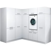 laundreezy Mehrzweckschrank-Set 218 x 200 x 68 cm Weiß