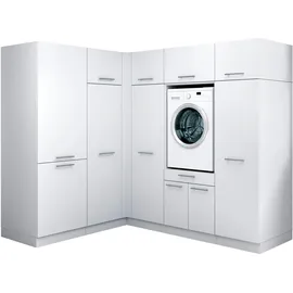 laundreezy Mehrzweckschrank-Set 218 x 200 x 68 cm Weiß