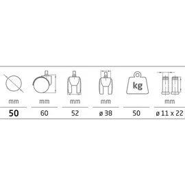 MS Beschläge Rolle Hartbodenrolle Wechselrolle Geräuscharm Ohne Bremse Stück