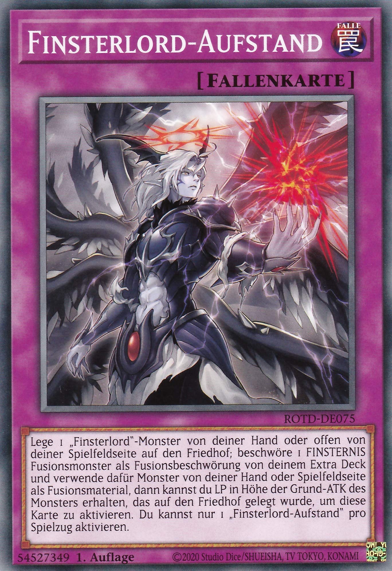 ROTD-DE075 - Finsterlord – Aufstand - Common - 1. Auflage - Deutsch - Rise of The Duelist - mit LMS Trading Fieldcenter-Karte Yugioh