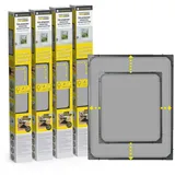 EasyMaxx Insect Protect - Teleskop-Insektenschutzgitter - anthrazit - 4er-Set