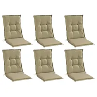GO-DE Stuhlauflagen Mittellehner 6er Set NISA, Grün - Mittellehner