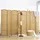 Homcom Paravent 8-teilig 320 x 170 cm Raumteiler Trennwand aus Kiefernholz Natur