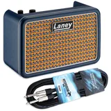 Laney Laney Verstärker Prism Mini Gitarrenverstärker Blau mit Kabel Verstärker (Anzahl Kanäle: 1, Vorteils-Set mit Klinkenkabel) blau