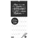DuMont Buchverlag DUMONT - Funny Quotes Notizkalender 2026 – Typo-Wandkalender im Hochformat 22 x 50 cm – Sprüche-Planer für Humor- & Design-Fans