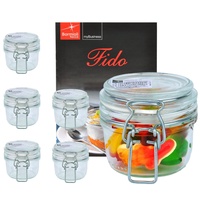 Mambocat Vorratsglas 6er Set Einmachglas Bügelverschluss Original Fido 0,125L